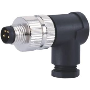 M8 Connector A-Code 3Pin Male Elbow Assembly Industrial Waterproof Connector Plastic Housing in Kuwait