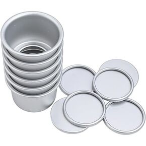Mini Cake Pan with Removable Bottom, 2 Inch Aluminum Alloy Baking Mold for Pudding Dessert DIY, Non-Adhesion Anti-Oxidation, 6 10 20 Pack in Kuwait