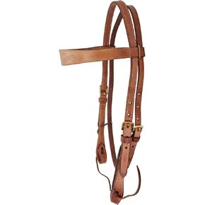 Stallington Leather Horse Headstall in Premium Top Grain Harneto Leather with Solid Brass Hardware in Kuwait