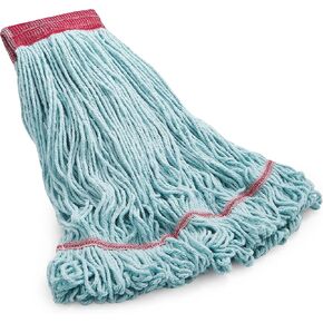Professional Looped-End Wet Mop Head, Large, Recycled PET, 5" Headband, Blue in Kuwait
