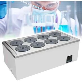 Digital Lab Water Bath, 1-8 Hole Thermostatic Electric Heater, Stainless Steel, Anti-Dry Burn, Adjustable Temperature for Laboratory Experiments, Reliable Heating Device. in Kuwait