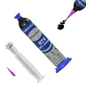 مانع تسرب لاصق من السيليكون بنسبة 100% من RTV، مانع تسرب عازل أسود، سدادة سيليكون مقاومة للماء للسيارات للزجاج الأمامي، والأبواب، ولوحات الدوائر، وأجهزة الاستشعار - 1.06 أونصة، مقاوم للحبر، غير موصل in Kuwait