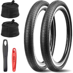 مجموعة إطارات الدراجة الجبلية 20/24/26 × 1.75، مجموعة استبدال إطارات الدراجة المكونة من قطعتين مع صمام أنابيب داخلية AV35 مم ورافعات إطارات الدراجة، للدراجات الجبلية/دراجة BMX/E/دراجة الأطفال in Kuwait