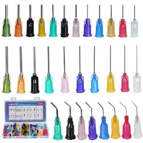 30values 104 Pieces Glue Dispensing nozzles Blunt-Nosed Needle Glue applicator, Used for applying Industrial Liquids, adhesives, Inks, perfumes, Lip glosses.0.5 inches in Kuwait