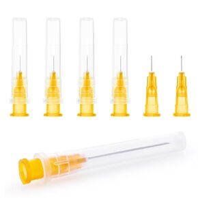 34 Gauge 5/32 Inch Needles with Caps, Disposable Luer Lock Needle for Scientific and Lab Dispensing Individually Wrapped, Box of 100 in Kuwait