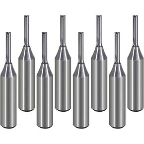 10 قطع من لقم التوجيه المستقيمة من الكربيد الصلب 12.7 ملم عرقوب TCT 2 المزامير فتحة مستقيمة قاطعة المطحنة من الكربيد نهاية مطحنة النقش لقم التوجيه (12.7x4x20x72L) in Kuwait