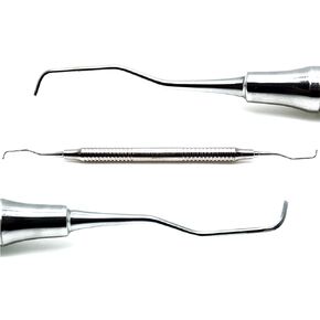 Dental Periodontal Gracey Curettes 1/2 Hollow Handle Double Ended Stainless Steel Instruments in Kuwait