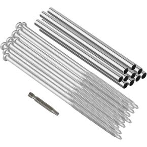 Xadnitu 10 Pieces 7" Gutter Screws with Stainless Steel Ferrules and Driving Tool for Eave Gutters Fastening, Fixing, Replacing or Gutter Guards Sagging Solution in Kuwait