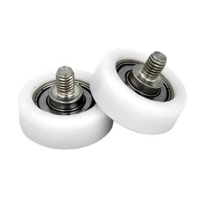 1PCS 30mm Diameter POM External Thread Plastic Coated Bearing Wheel Pulley BS60830-11C2L10M8 Outer Wrapped Nylon Roller Guide in Kuwait