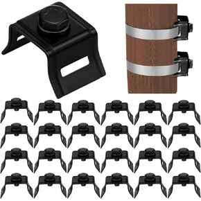 Blulu 25 Pcs 304 Stainless Steel Single Bolt 3/4 Inch Flared Leg Bracket, Sign Mounting Brackets with Steel Bolt and Nylon Washer for Mount Traffic Signs, Security Cameras or Traffic Cameras in Saudi Arabia