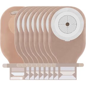 10 PCS Colostomy Bags,15-70mm One-Piece Cut-to Fit Ostomy Bag with Hook and Loop Closure Drainable Pouches,Skin-Friendly Ostomy Supplies for Stoma Care (10) in Kuwait