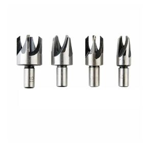 4 قطعة 6 مللي متر-16 مللي متر أربعة الأسنان مشطوب القواطع الكربون الصلب النجارة جولة عرقوب مثقاب مجموعة النجارة ثقب القاطع in Kuwait