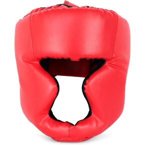Kickboxing Headgear PU Leather MMA Sparring Helmet with Thick Foam Padding Full Coverage for Boxing Martial Arts Comfortable Adjustable Closure Lock Holes for Good Ventilation L in Kuwait