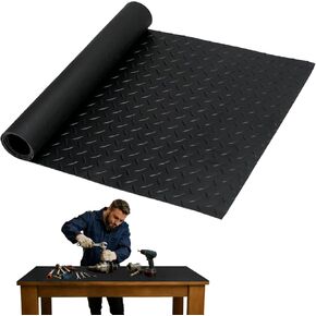 48" x 17" Work Bench Mat, Non-Slip Textured PVC Bench Pad, Enhanced 2 mm Thick Scratch-Resistant Tool Bench Liner for Woodworking, DIY, Garage & Tabletop Protection in Kuwait