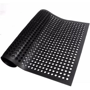 Commercial Rubber Floor Mats Matting 24x36In Indoor Outdoor Anti Fatigue Drainage Mat with Non-Slip Backing Commercial Kitchen Floor Mat for Restaurant Kitchen Bar Garden Wet Area(Black) in Kuwait