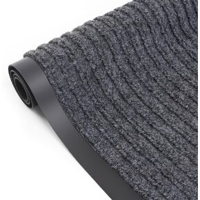 3' x 5' Front Door Mat Heavy-Duty Commercial DoorRug for Indoor/Outdoor Entryways,Non Slip Rubber Backing Low Profile for Entrance Home Office,Patio & Garage,Gray in Kuwait