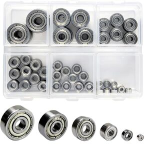 60 Pcs 6-Size 625ZZ 624ZZ 623ZZ 693ZZ 683ZZ 682ZZ Deep Groove Ball Bearings Kit, Miniature Bearings Assortment for Skateboards, Consumer Electronics - Double Shielded in Kuwait
