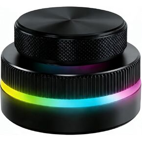 Customizable RGB Media Controller Knob, Dual Rotary Dials for Volume & Page Turning, 2.4G BT USB C Programmable Shortcut Device for PC Tablet in Kuwait