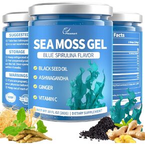 15 أوقية البحر الطحلب جل الأيرلندي البرية هلام Seamoss Seamoss ، ودعم المعادن فيتامينات Superfood Superfood ، ونكهة الأناناس in Kuwait