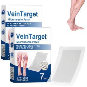 Vein Target Microdarts Patch, Professional Varicose Veins Treatment for Legs Patchs, GFOUK Veintarget Microdarts Patch, Natural Ingredients Leg Treatment for All Skin Types (2 Pack) in Kuwait