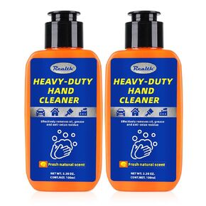 Realth Heavy Duty Hand Cleaner 3.38 Oz – Waterless Pumice Lotion with Natural Lemon Scent, Strong Grease Remover for Mechanics & Industrial Use in Kuwait