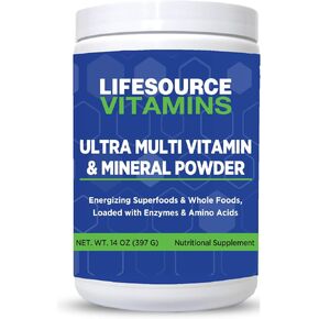 مسحوق LifeSource Vitamins Ultra متعدد الفيتامينات والمعادن - قائم على الغذاء بالكامل - كمية تكفي لمدة 30 يومًا in Kuwait