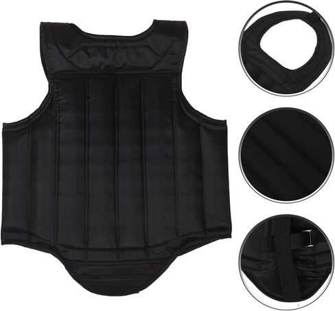 Uonlytech Breathable Boxing Chest Protector Professional Chest Shield Impact Resistant Martial Arts Sparring Gear Adult One Size Black in Saudi Arabia