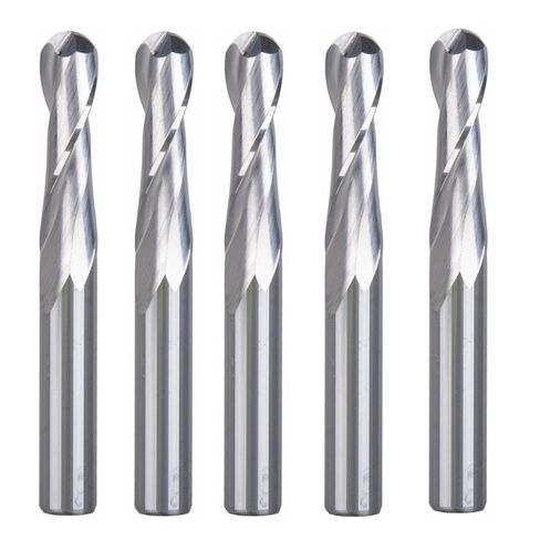 5pcs 6x6x50mm Ball Nose End Mills 22mm CEL 2 Flute High Speed Steel Spiral CNC Router Bits in Kuwait