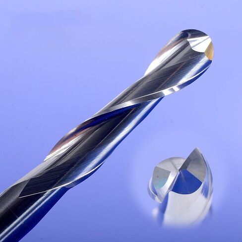 5pcs 6x6x50mm Ball Nose End Mills 22mm CEL 2 Flute High Speed Steel Spiral CNC Router Bits in Kuwait