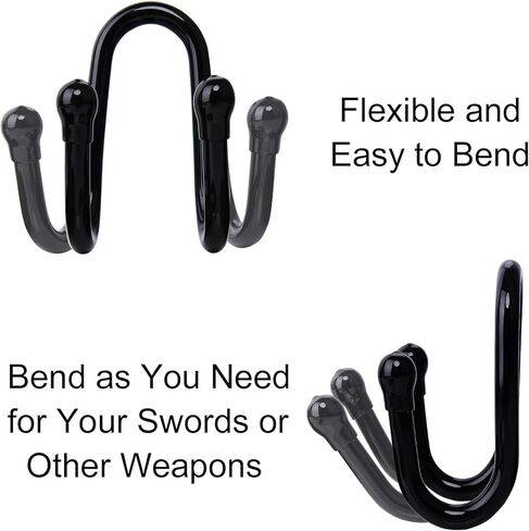 4 Pack Small Adjustable Sword Wall Mount Display Rack Stand Holder Hook Hanger for Sword, Dagger, Axe, Keyblade Vertical or Horizontal Display in Kuwait