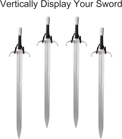 4 Pack Small Adjustable Sword Wall Mount Display Rack Stand Holder Hook Hanger for Sword, Dagger, Axe, Keyblade Vertical or Horizontal Display in Kuwait