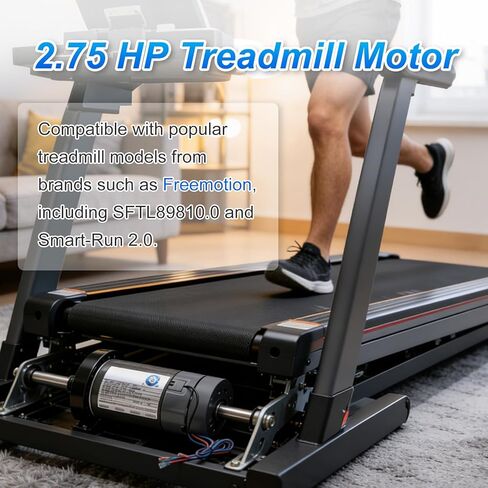 محرك DC 2.75HP 130V استبدال محرك المشي مع دولاب الموازنة لـ Proform Gold's Gym NordicTrack Image 530 ZLT ZT4 5.0 ZLT محرك محرك منخفض الضوضاء عالي الأداء in Saudi Arabia