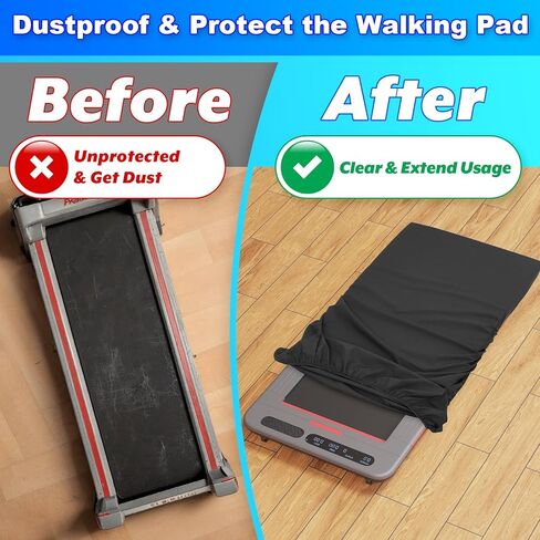 Walking Pad Cover for Under Desk Treadmill, Foldable Protective Case Sleeve for Home Office Walking Running Machine, Dustproof & Waterproof Gym Exercise Guard Accessory in Kuwait