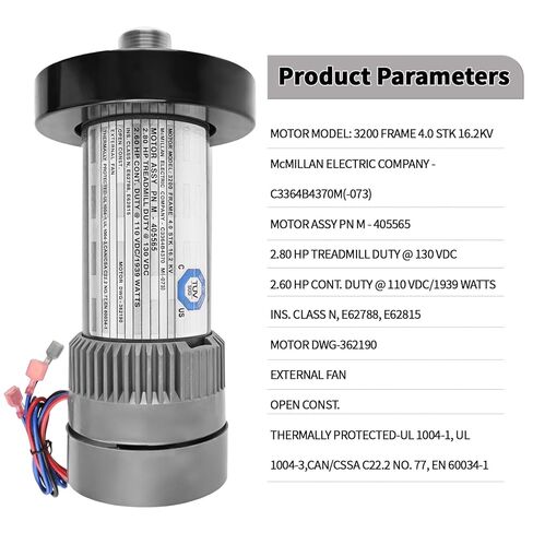 محرك مشاية متوافق مع دولاب الموازنة، M-405565 130 فولت 2.80 حصان تيار مستمر 1939 وات استبدال محرك محرك تيار مستمر لـ NordicTrack & forProForm، OE# C3364B4370M M-405565 m-362190 405618 314571 349568 356334. in Kuwait