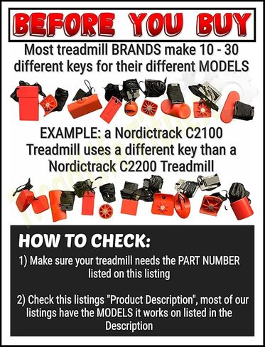 Treadmill Safety Key | Part Number 263710 | Compatible with Nordictrack Proform Healthrider Treadmills That use Part #263710 in Saudi Arabia