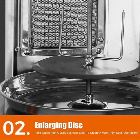 Commercial Automatic Rotating Grill, Gas Doner Kebab Machine Vertical Broiler Gyro Rotisserie, Gas Cooker Rotating Roaster Baking Machine, Simple Temperature Control Panel in Kuwait