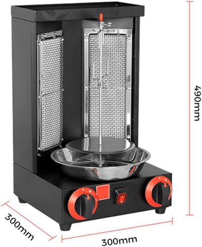 Commercial Automatic Rotating Grill, Gas Doner Kebab Machine Vertical Broiler Gyro Rotisserie, Gas Cooker Rotating Roaster Baking Machine, Simple Temperature Control Panel in Kuwait