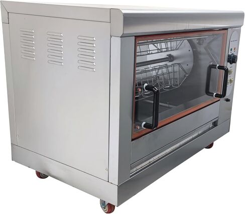 Desktop Electric Chicken Roaster Commercial Use Stainless Steel Fully Automatic Rotating Chicken Roaster, 122°F - 572°FAutomatic Rotation Temperature Adjustable 220V in Saudi Arabia