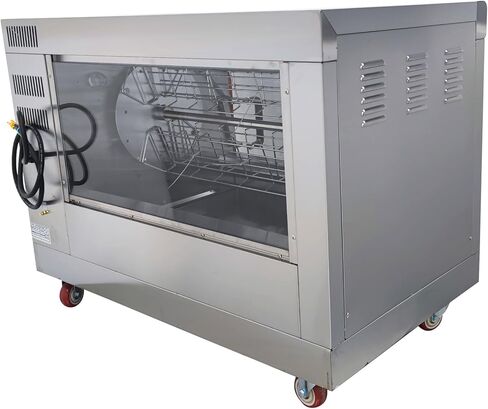 Desktop Electric Chicken Roaster Commercial Use Stainless Steel Fully Automatic Rotating Chicken Roaster, 122°F - 572°FAutomatic Rotation Temperature Adjustable 220V in Saudi Arabia