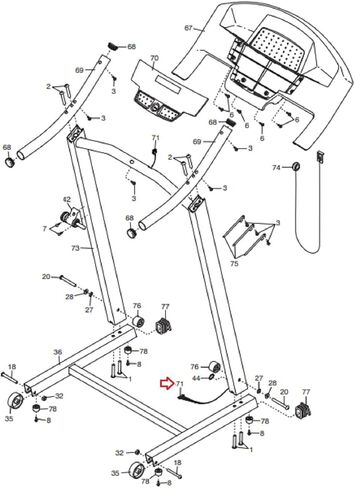 Icon Health & Fitness, Inc. Upright Wire Harness 390455 Works W Weslo Cadence G 5.9 G 5.9i Treadmill in Saudi Arabia