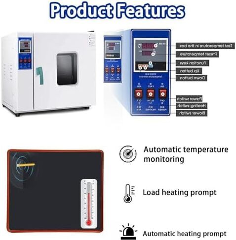 16L Digital Lab Forced Air Convection Drying Oven - Constant Temperature Blast Oven with Timer & Temperature Control, Electric Incubator for Laboratory Use, 220V in Kuwait
