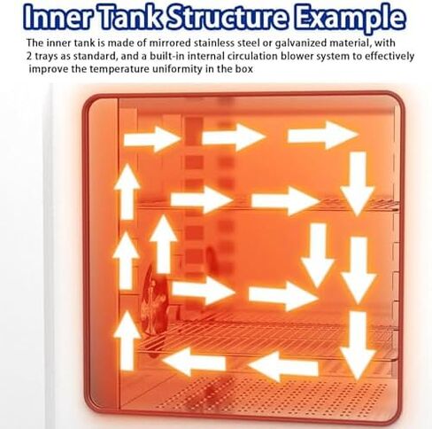 16L Digital Lab Forced Air Convection Drying Oven - Constant Temperature Blast Oven with Timer & Temperature Control, Electric Incubator for Laboratory Use, 220V in Kuwait