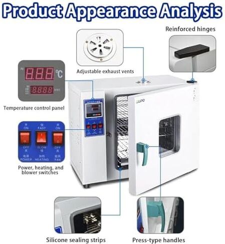 16L Digital Lab Forced Air Convection Drying Oven - Constant Temperature Blast Oven with Timer & Temperature Control, Electric Incubator for Laboratory Use, 220V in Kuwait