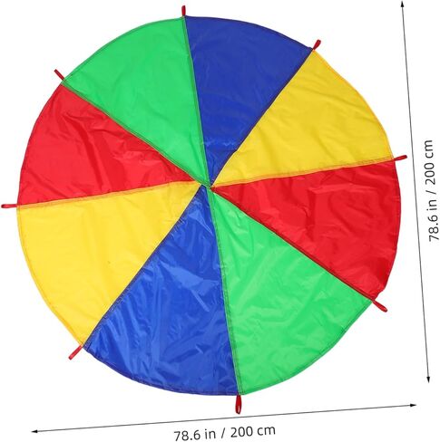 Rainbow Parachute for Diameter Outdoor Plaything for Team Games Preschool Learning Activities Engaging Colors for Sensory Integration Cognitive Development in Saudi Arabia