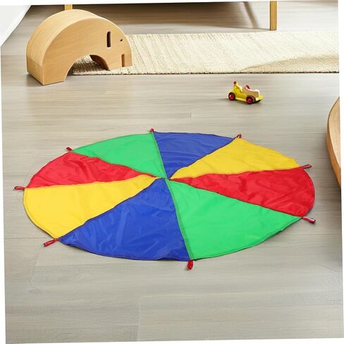Rainbow Parachute for Diameter Outdoor Plaything for Team Games Preschool Learning Activities Engaging Colors for Sensory Integration Cognitive Development in Saudi Arabia