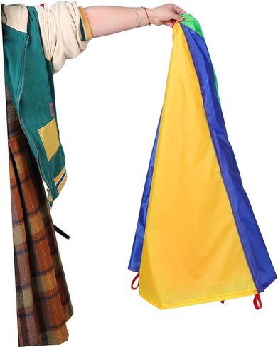 Rainbow Parachute for Diameter Outdoor Plaything for Team Games Preschool Learning Activities Engaging Colors for Sensory Integration Cognitive Development in Saudi Arabia