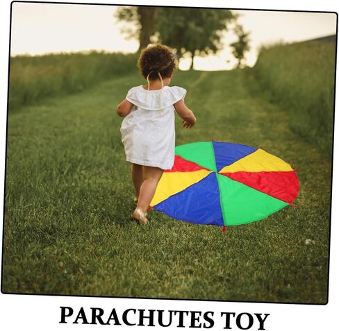 Rainbow Parachute for Diameter Outdoor Plaything for Team Games Preschool Learning Activities Engaging Colors for Sensory Integration Cognitive Development in Saudi Arabia