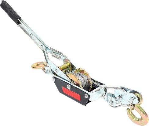 Balacoo Lightweight 2t Ratchet Wire Rope Puller with Dual Hooks, 2m Steel Cable Manual Power Puller for Boat and Industrial Use in Saudi Arabia