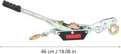 Balacoo Lightweight 2t Ratchet Wire Rope Puller with Dual Hooks, 2m Steel Cable Manual Power Puller for Boat and Industrial Use in Saudi Arabia