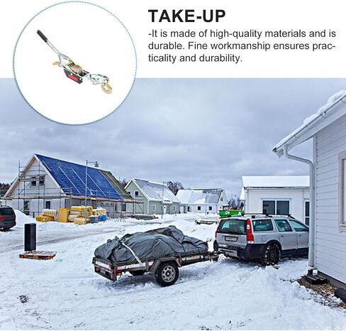 Balacoo Lightweight 2t Ratchet Wire Rope Puller with Dual Hooks, 2m Steel Cable Manual Power Puller for Boat and Industrial Use in Saudi Arabia